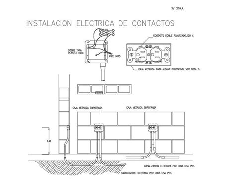 gfci electrical box drawing detail autocad|Gfci outlet connection diagram; detail of hangers.